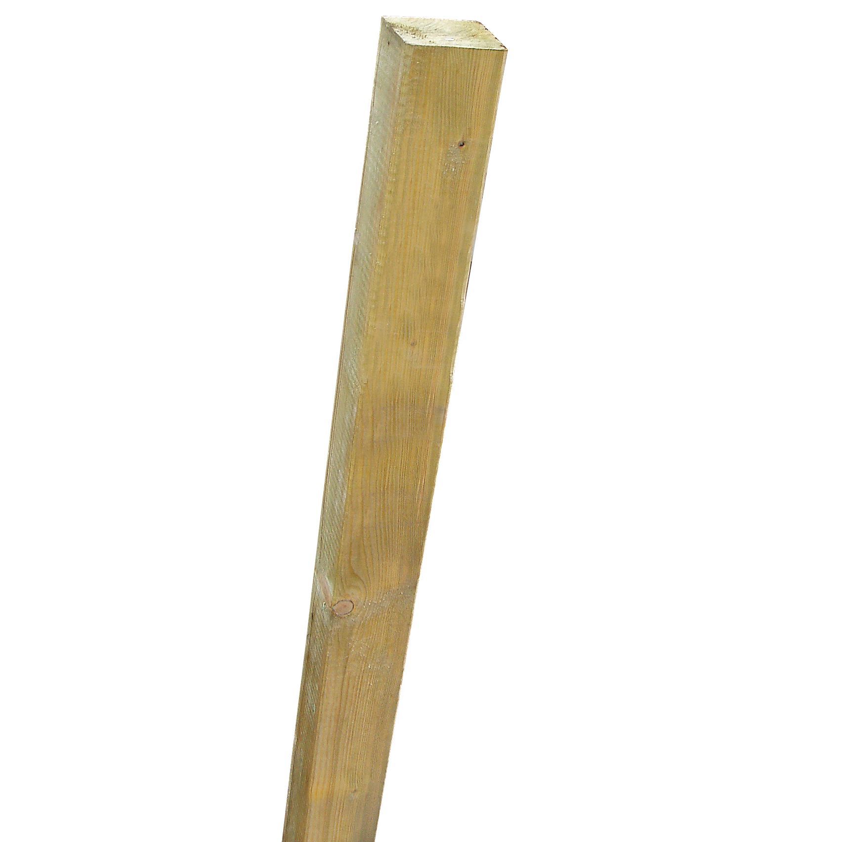 Grange Timber Natural green Square Fence post (H)2.4m, Pack of 5 DIY at B&Q
