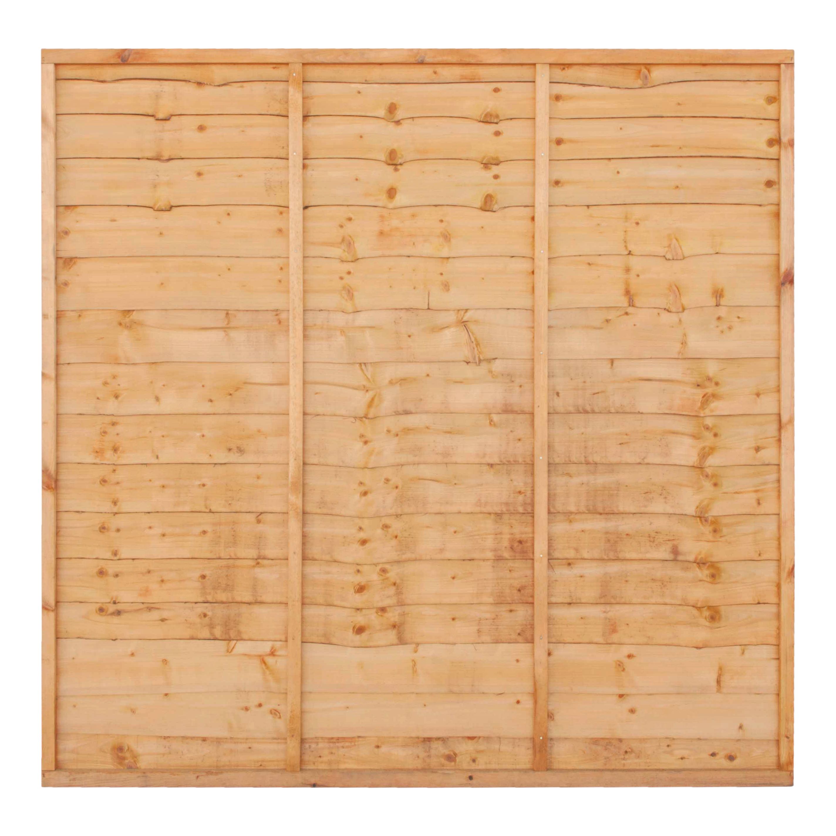 Grange Traditional Lap Pressure treated 5ft Golden brown Wooden Fence panel (W)1.83m (H)1.5m