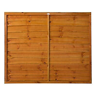 Grange Traditional Overlap Horizontal slat Fence panel (W)1.83m (H)1.52m