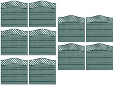 Grange Woodberry Horizontal slat Wooden Fence panel (W)1.8m (H)1.8m, Pack of 10