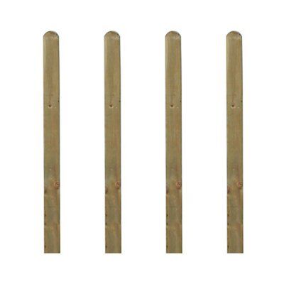 Grange Wooden Palisade post (H)1.5m (W)70mm, Pack of 4