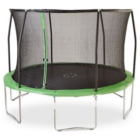 Green 12 ft Trampoline & enclosure