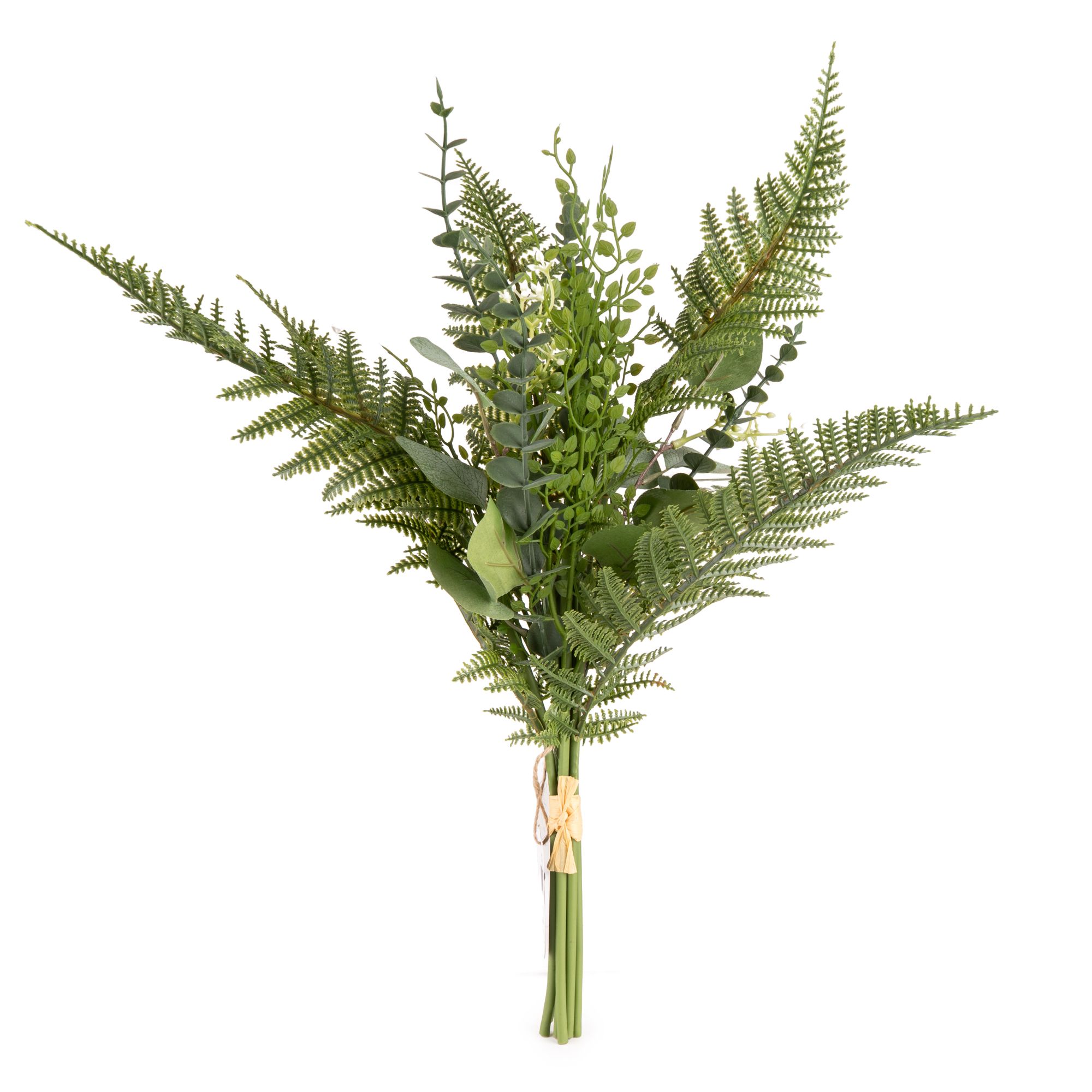 Green 53cm Eucalyptus & fern Artificial floral arrangement