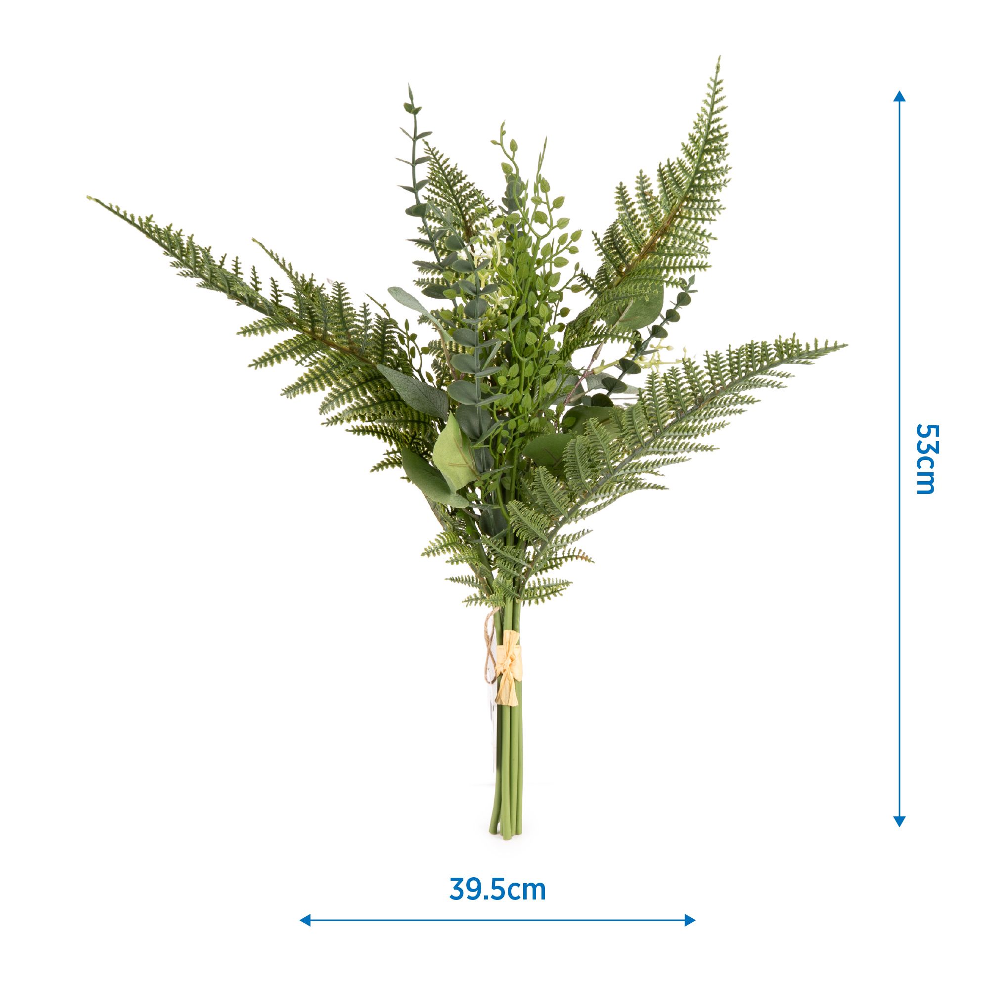 Green 53cm Eucalyptus & fern Artificial floral arrangement