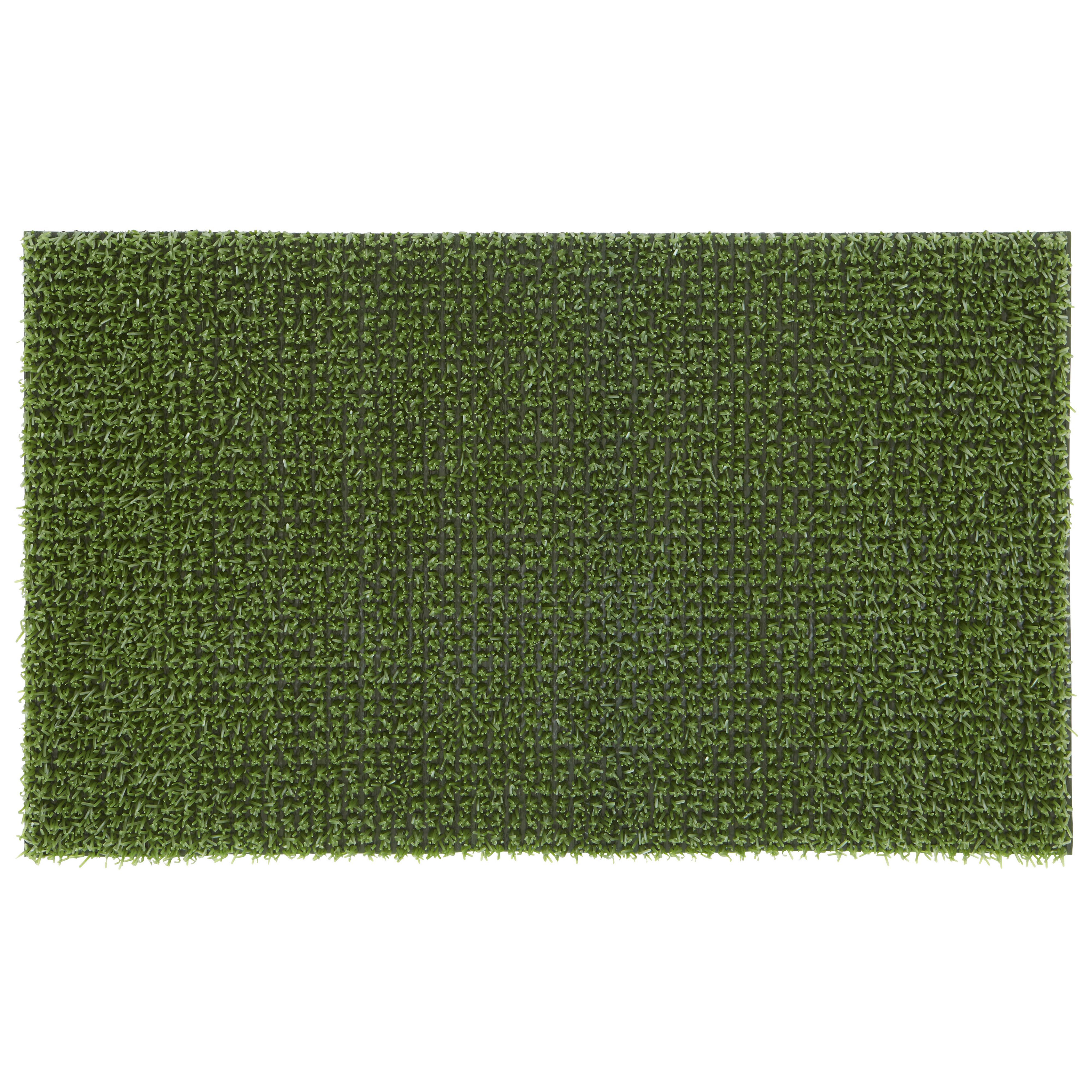 Green Artificial grass Door mat, 75cm x 45cm