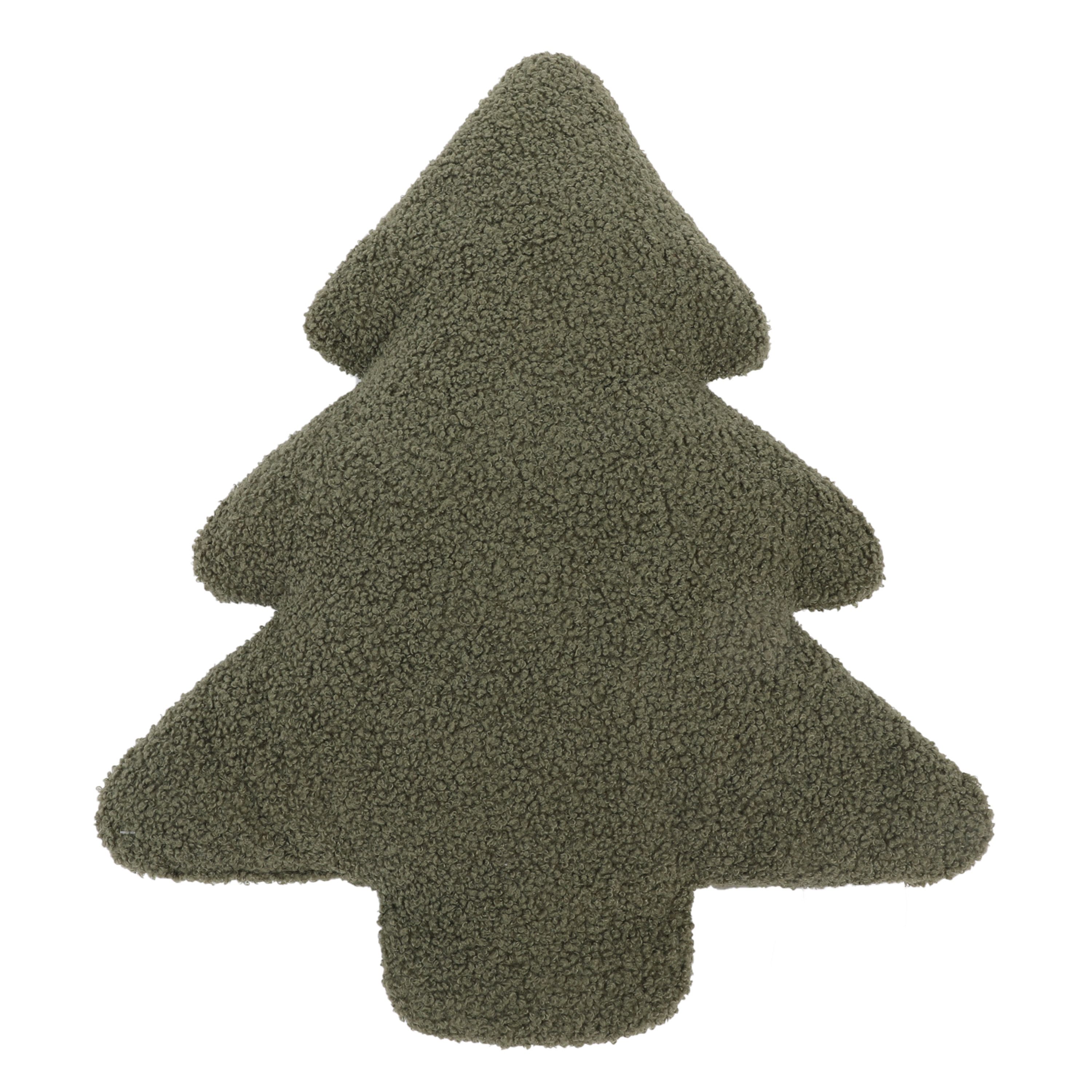 Green Christmas Tree Bouclette effect Indoor Cushion (L)50cm (W)40cm