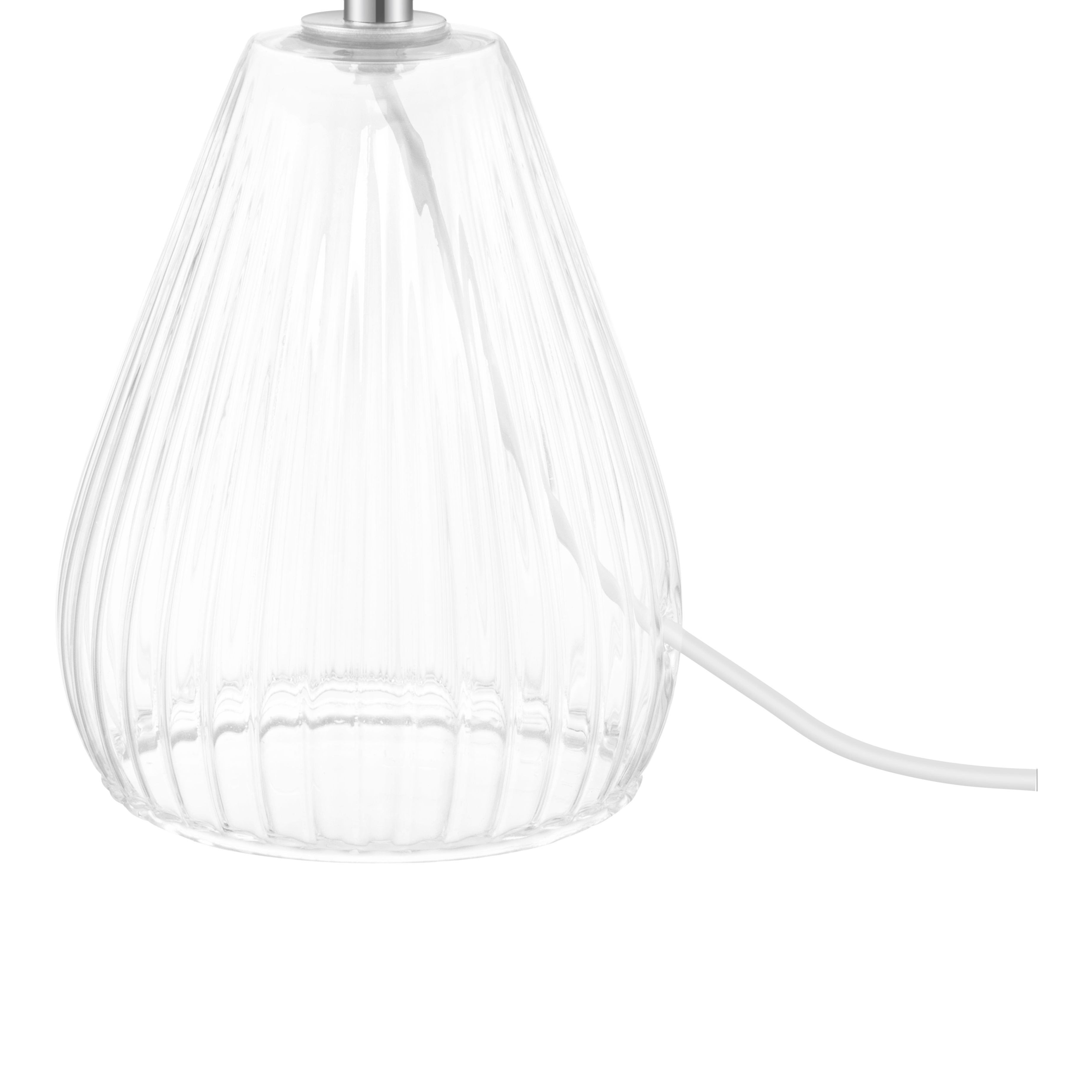 Green & Clear Glass Fabric LED Table lamp