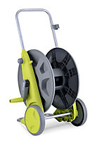Green & grey Freestanding Hose reel With wheels
