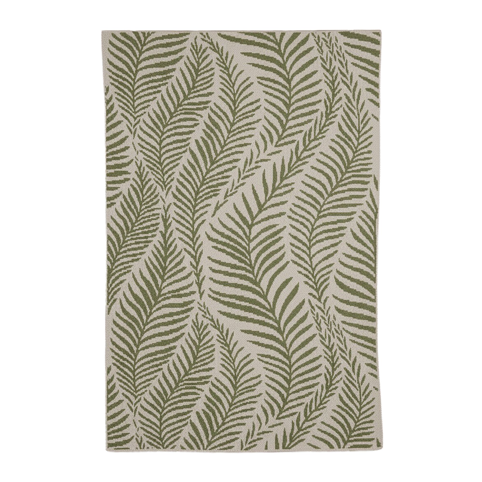 Green Leaf Large Indoor & outdoor Rug, (L)150cm x (W)200cm