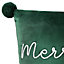 Green Merry Christmas Indoor Cushion (L)50cm x (W)30cm