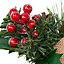 Green Metallic effect Berries & pine cone Pick
