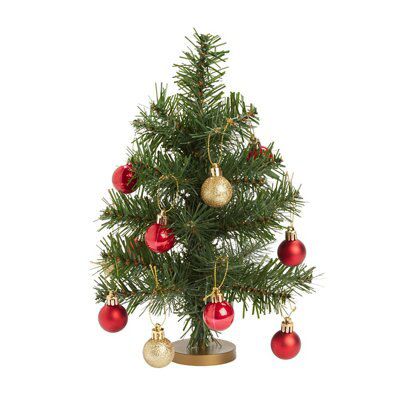 Green Metallic effect Metal & PVC Indoor Table top tree