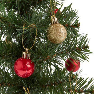 Green Metallic effect Metal & PVC Indoor Table top tree
