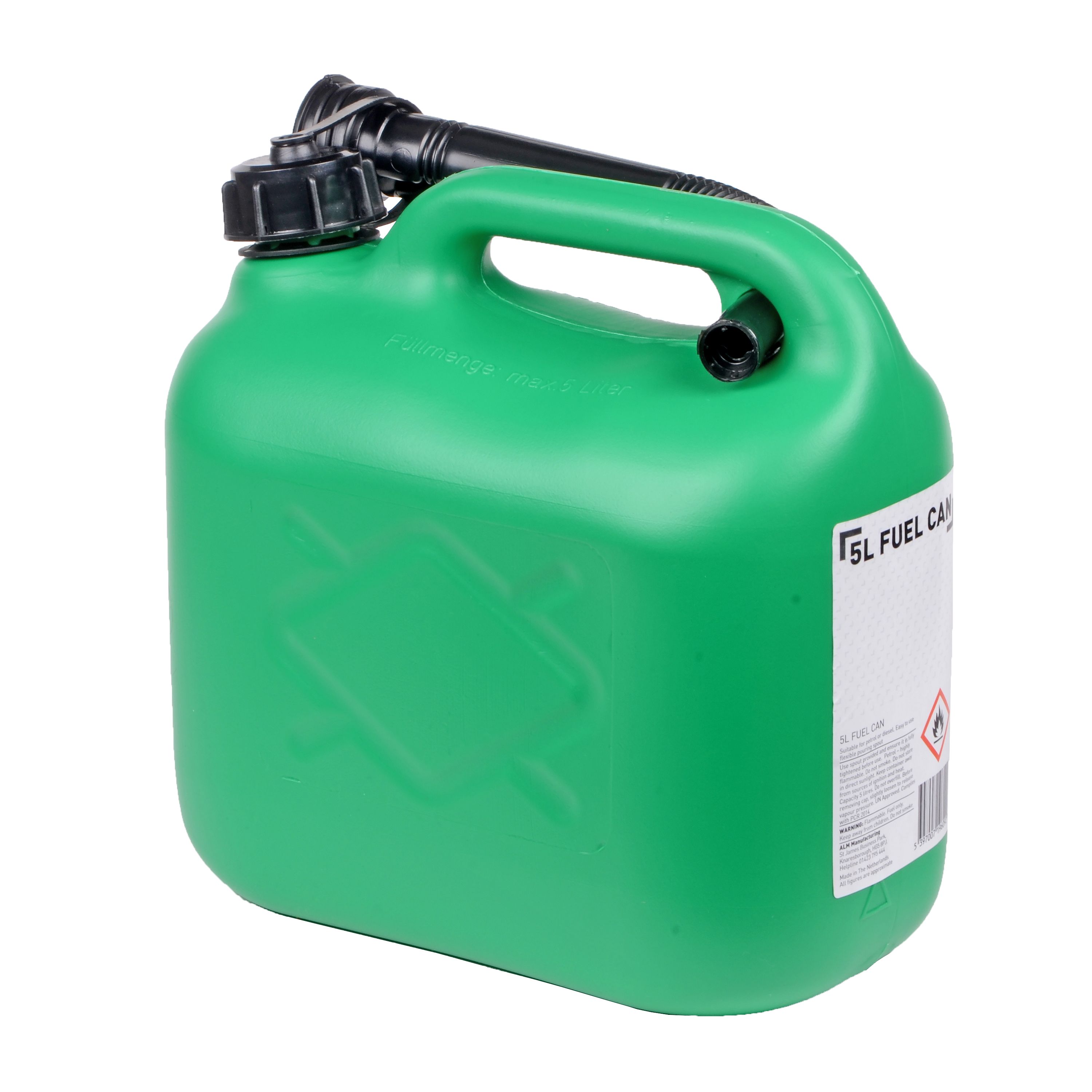 Green Petrol Fuel can, 5L