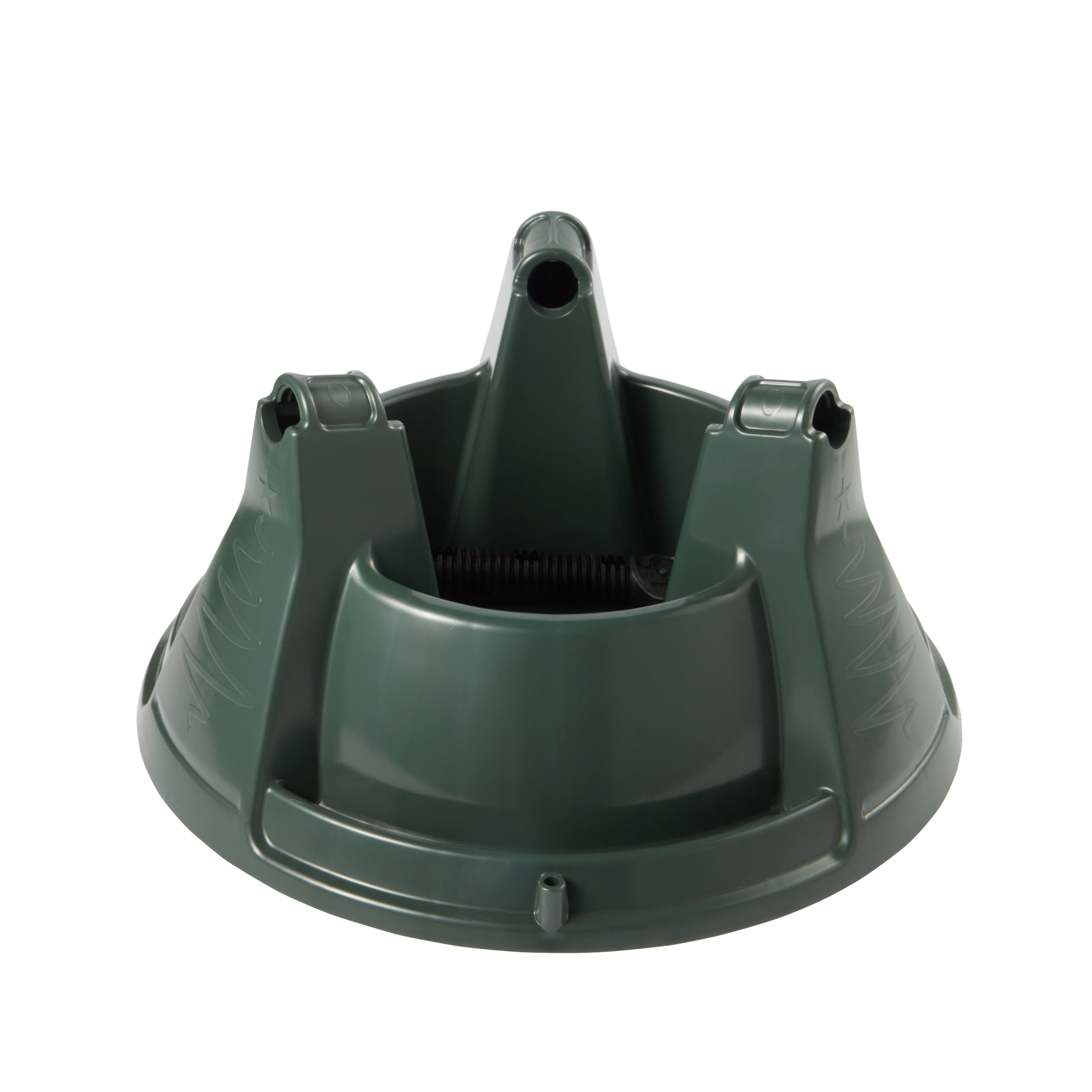 Green Plastic Plain Christmas tree stand 15.5cm