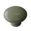 Green Plastic Round Cabinet Knob (Dia)40mm