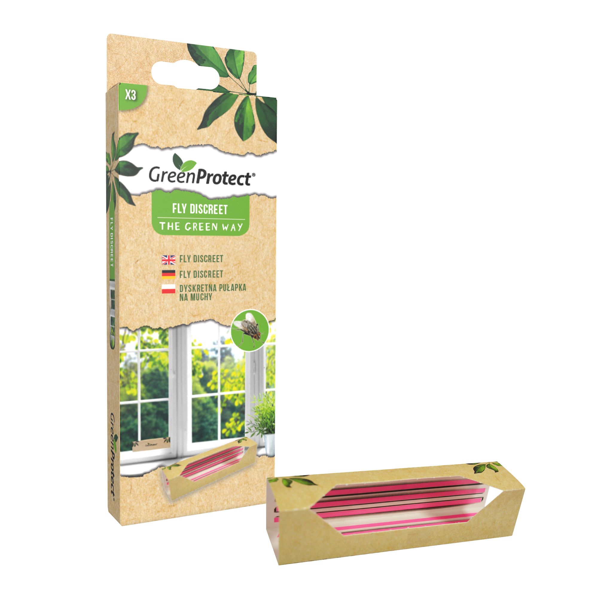 Green Protect Discreet Fly Trap, Pack of 3