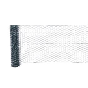 Green PVC-coated Steel Triple torsion mesh, (L)10m (H)1m (W)1m
