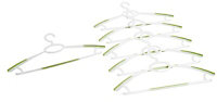 Green & white Clothes hangers, Pack of 6