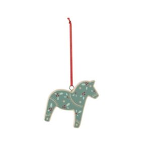 Green Wood Nordic horse Hanging ornament