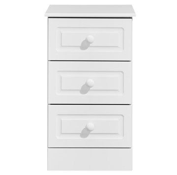 Greenwich Matt white 3 Drawer Chest of drawers (H)750mm (W)430mm (D)450mm