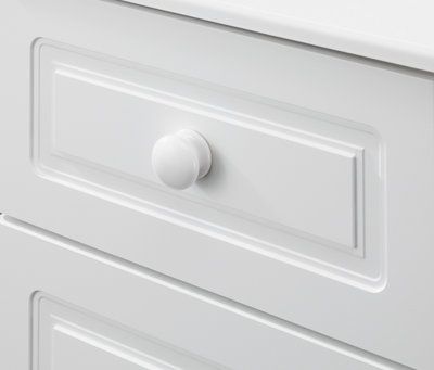 Greenwich Matt white 3 Drawer Chest of drawers (H)750mm (W)430mm (D)450mm