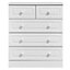 Greenwich Matt white 5 Drawer Chest of drawers (H)950mm (W)830mm (D)450mm