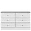 Greenwich Matt white 6 Drawer Chest of drawers (H)750mm (W)1230mm (D)450mm