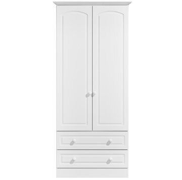 Greenwich White 2 Drawer Double Wardrobe (H)1950mm (W)870mm (D)550mm