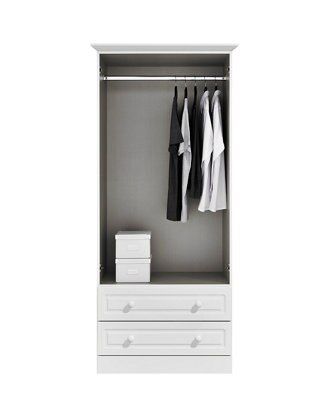 Greenwich White 2 Drawer Double Wardrobe (H)1950mm (W)870mm (D)550mm