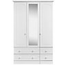 Greenwich White 4 Drawer Triple Wardrobe (H)1950mm (W)1270mm (D)550mm