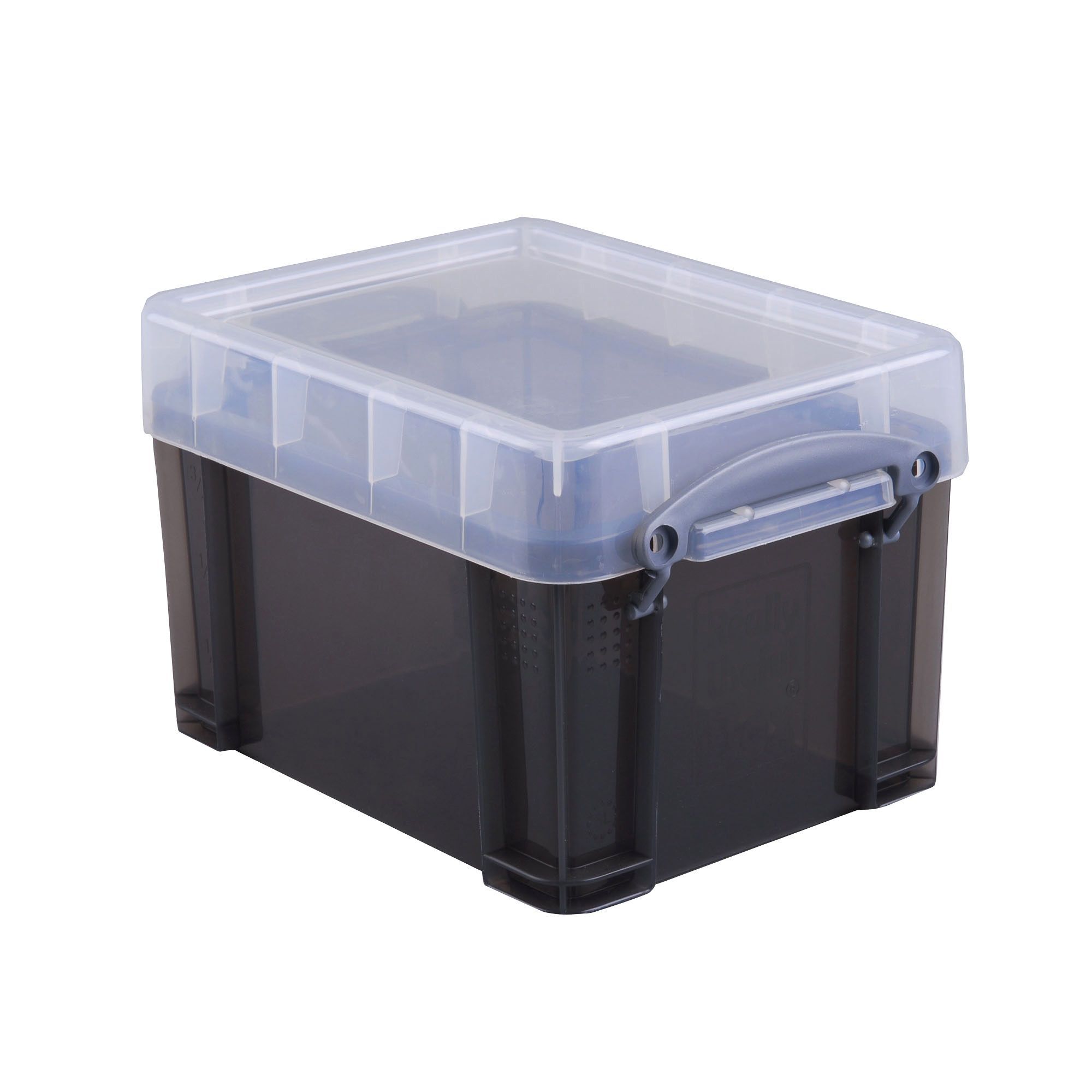 Grey 3L Plastic Storage box DIY at B&Q