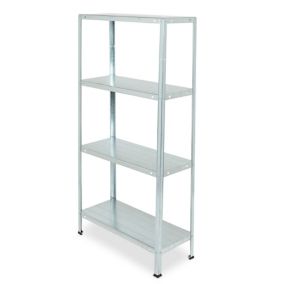 Trestles 36 x 60 4 Tier Adjustable Storage Metal Frame Shelves Boltless  Multipurpose Utility Rack Unit for Warehouses and Garages, 800 lb Capacity