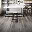 Grey Aged pine effect PVC Luxury vinyl click Luxury vinyl click flooring , (W)150mm