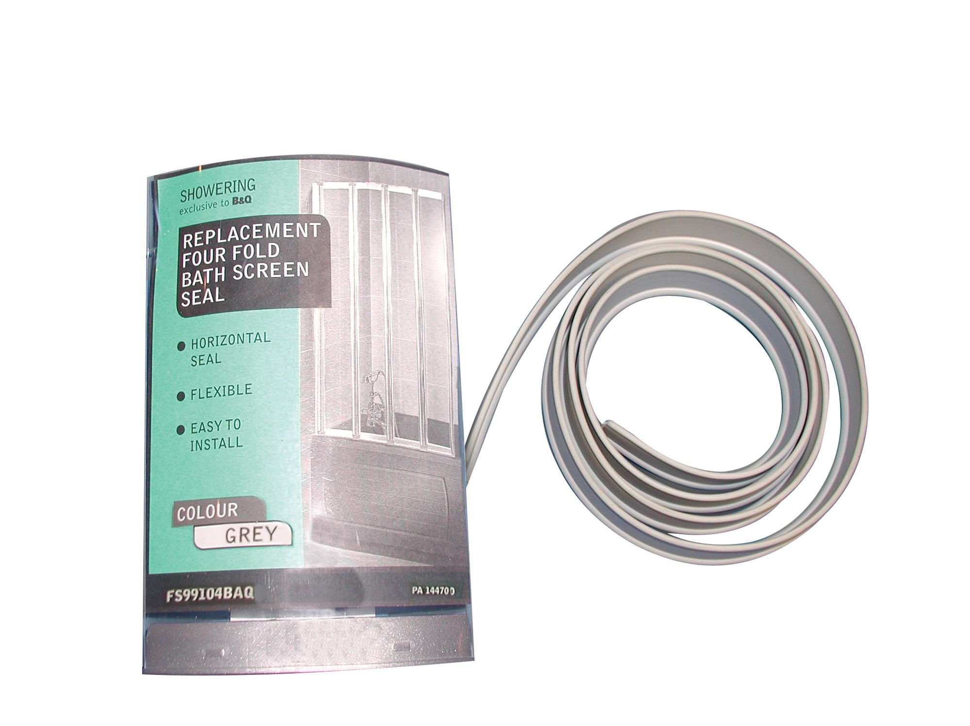 Grey Bath screen seal (L)1.02m (T)5mm