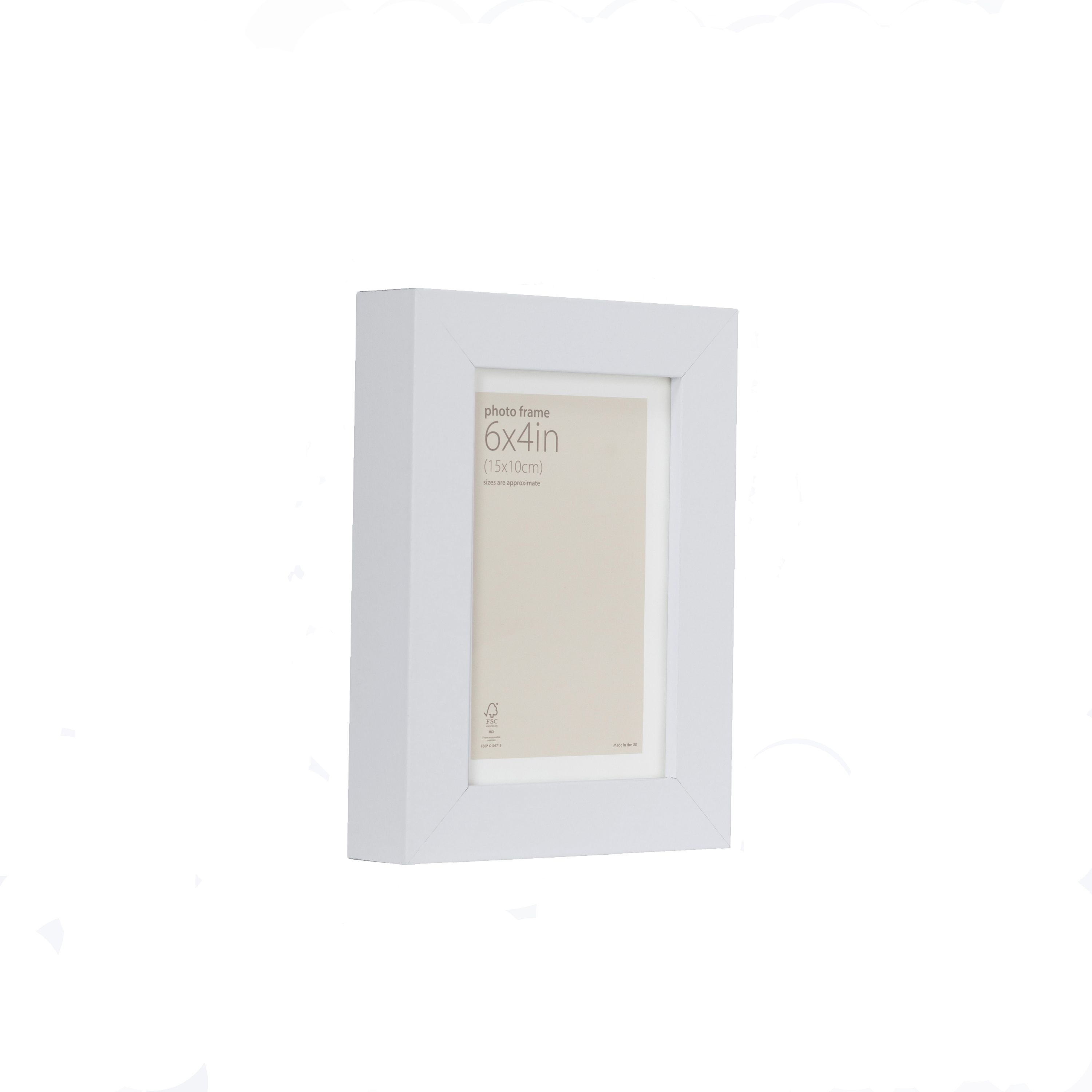 Grey Block Single Picture frame (H)19cm x (W)14cm