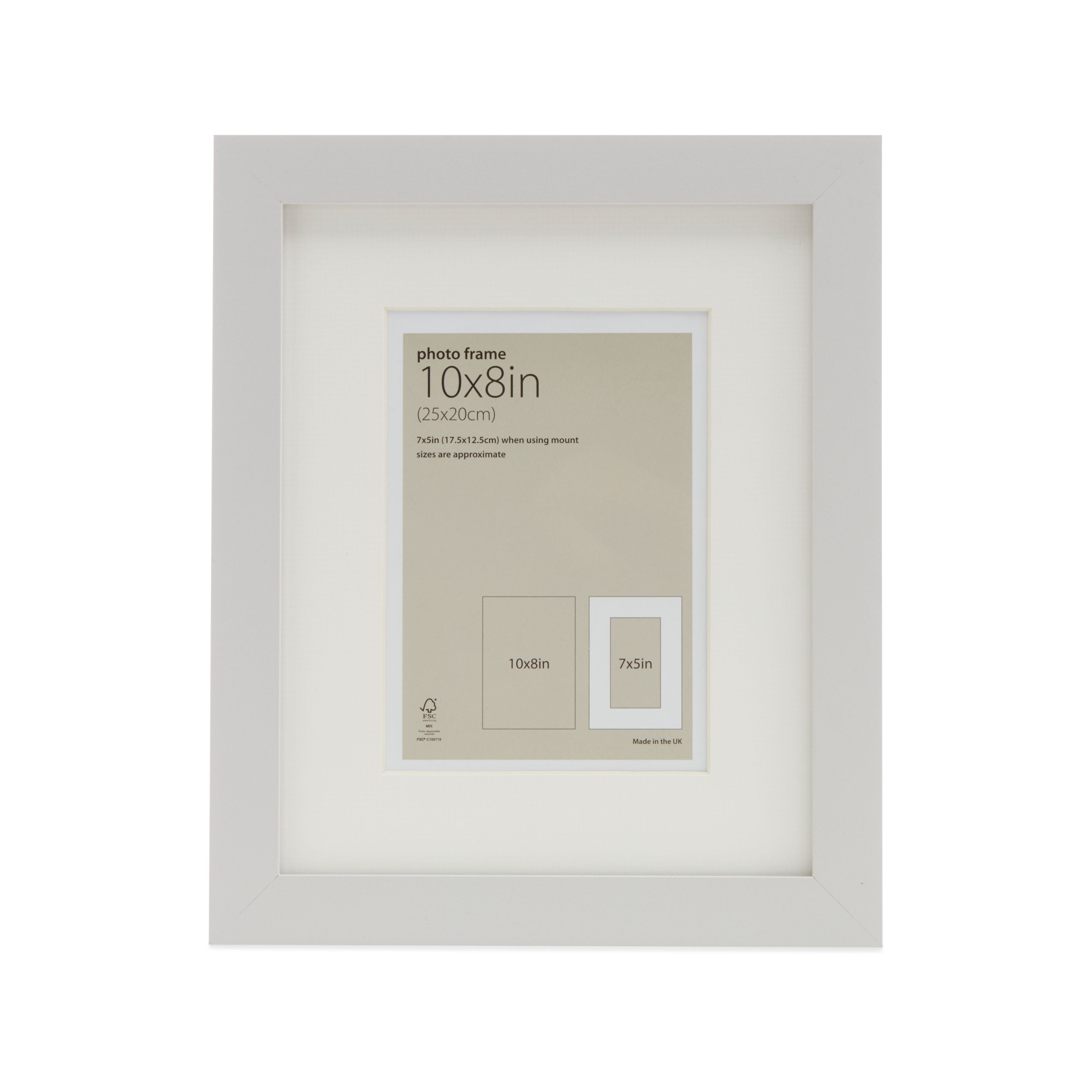 Grey Block Single Picture frame (H)29cm x (W)24cm