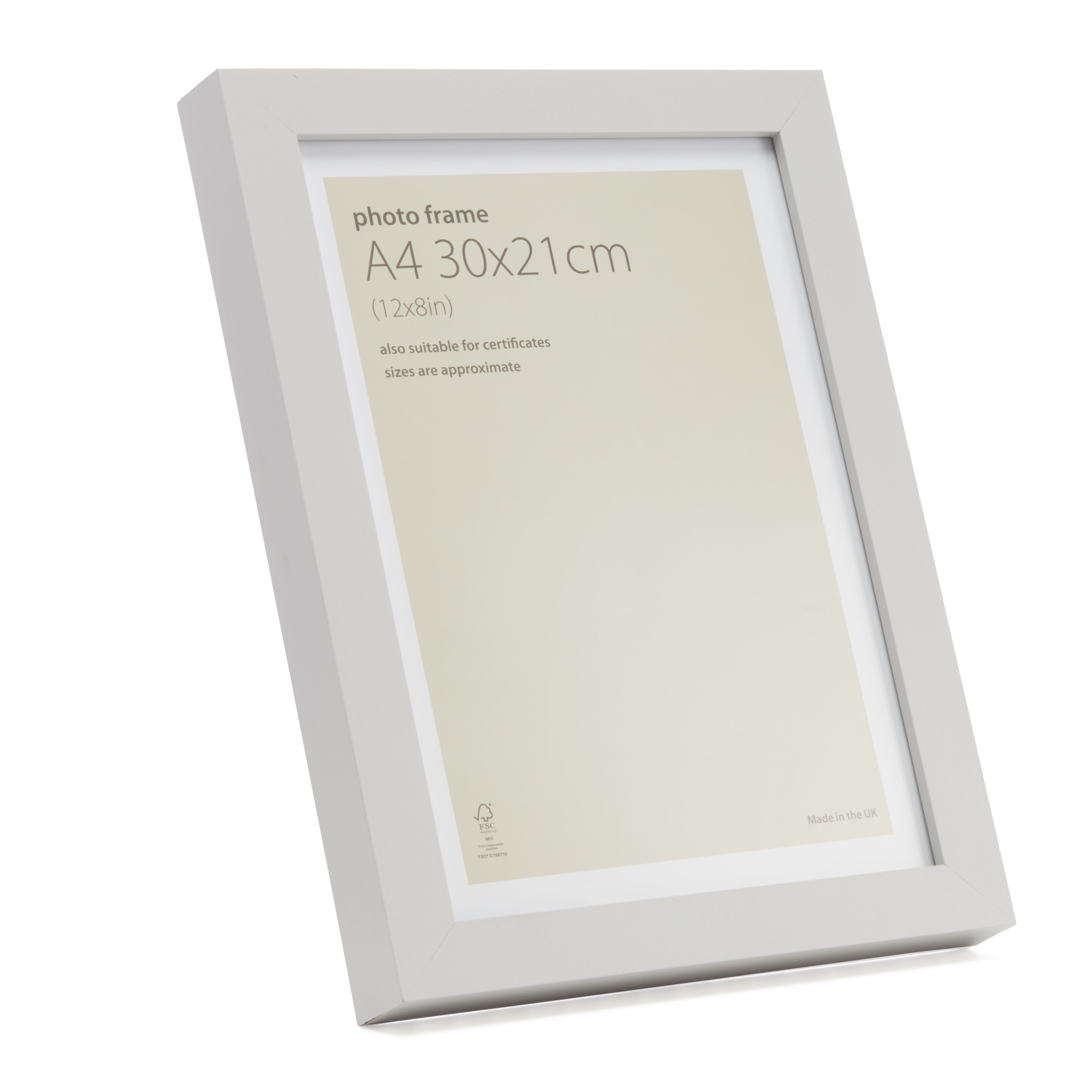Grey Block Single Picture frame (H)34cm x (W)25cm
