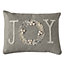 Grey Christmas Joy Indoor Cushion (L)40cm x (W)30cm
