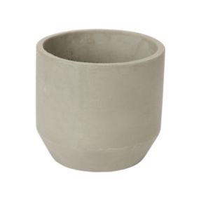 Grey Clay Circular Plant pot (Dia)22cm