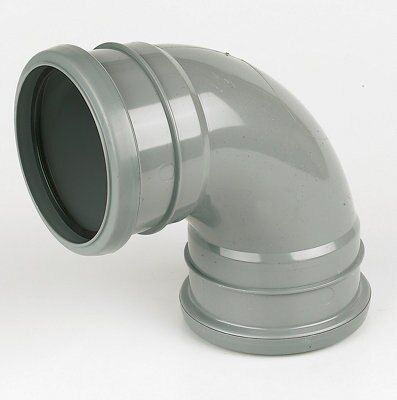 Grey Double socket Soil & vent bend x 92.5°