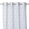 Grey Floral Net Eyelet Voile curtain (W)140cm (L)260cm, Single