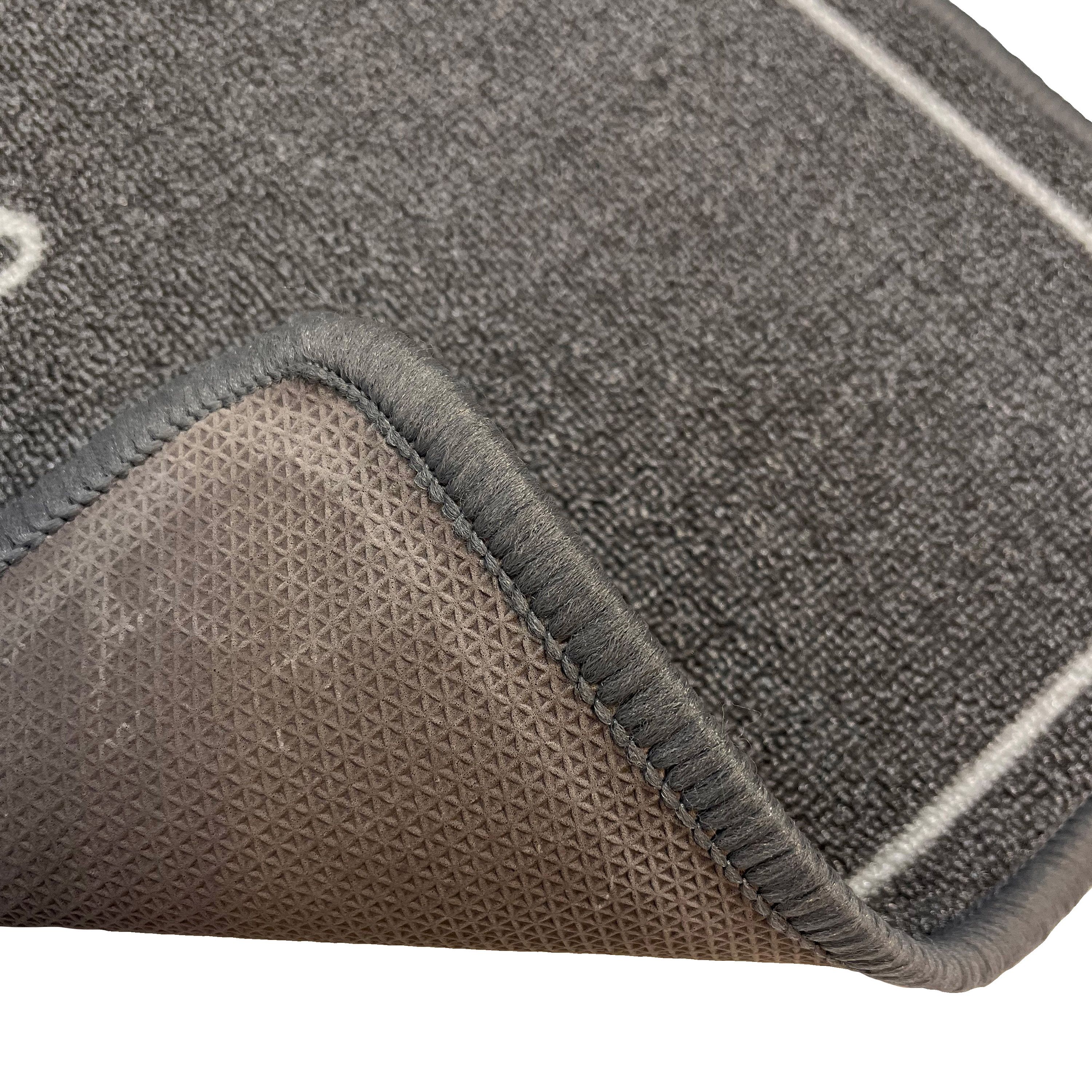 Grey Hello Text Door mat, 60cm x 40cm