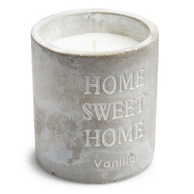 Grey Home sweet home concrete Vanilla Jar candle