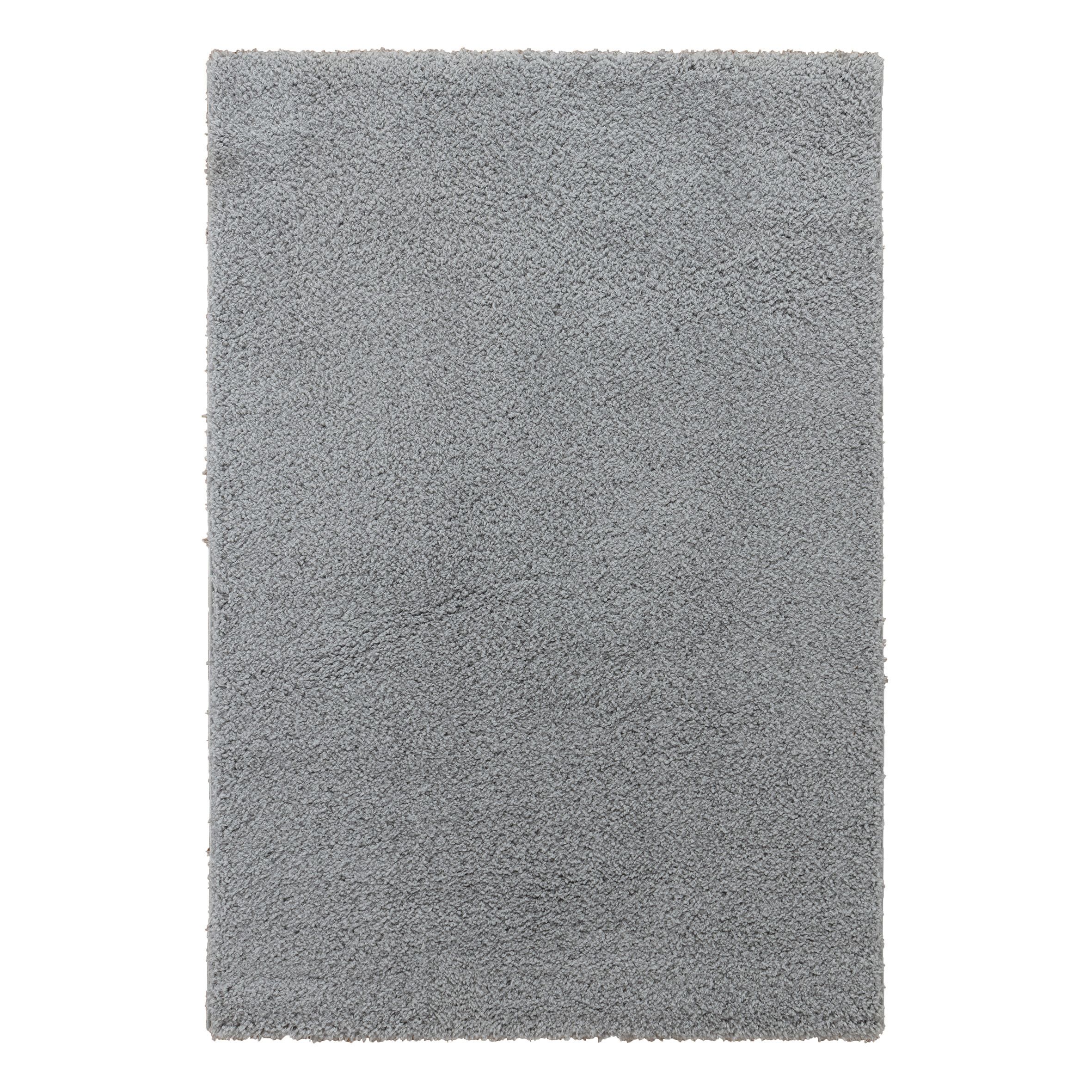 Grey Luxury Shaggy Rug 160cmx120cm DIY at B&Q