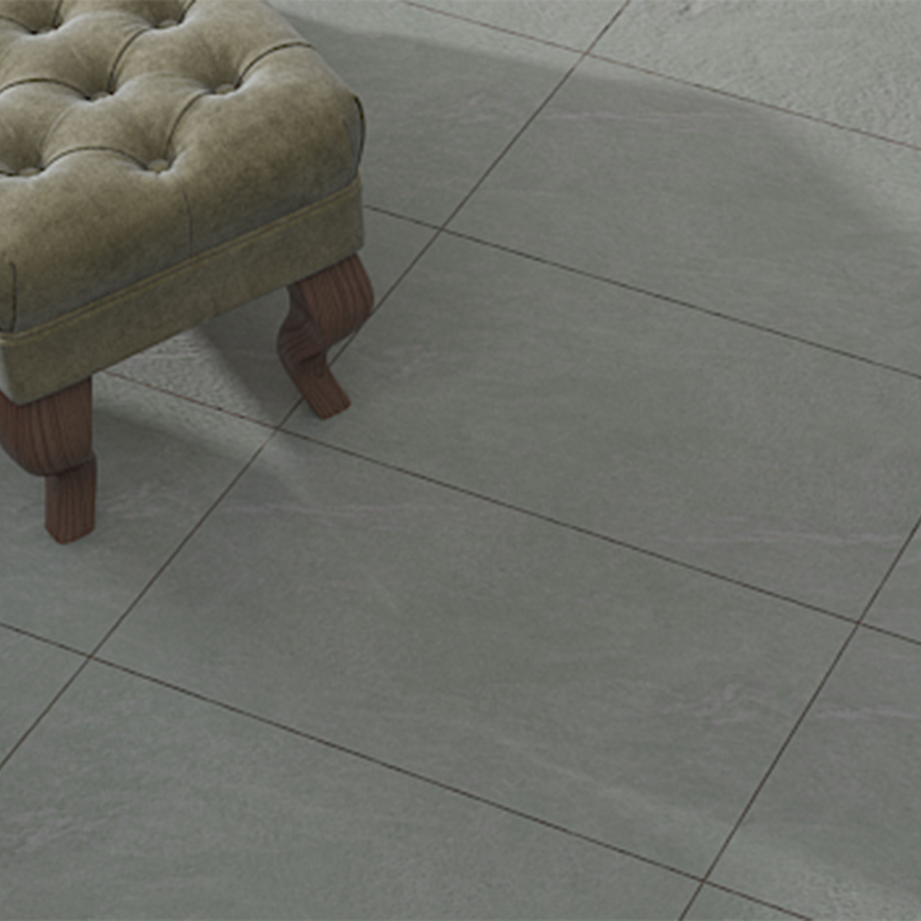 Grey Matt Slate effect Textured Porcelain Outdoor Floor Tile, Pack of 6, (L)600mm (W)300mm