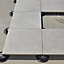 Grey Matt Stone effect Porcelain Outdoor Floor Tile, Pack of 2, (L)597mm (W)597mm