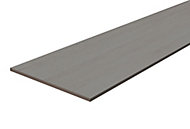Grey Oak effect Fully edged Chipboard Furniture board, (L)0.8m (W)400mm (T)18mm