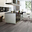 Grey Oak effect PVC Luxury vinyl click Luxury vinyl click flooring , (W)180mm