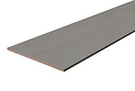 Grey Oak effect Semi edged Chipboard Furniture board, (L)2.5m (W)200mm (T)18mm